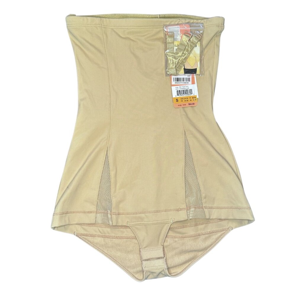 StarPower by SPANX Thin Vogue Medium Control Nude High Tunic Brief Panty S